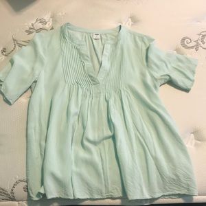Mint green flowy top